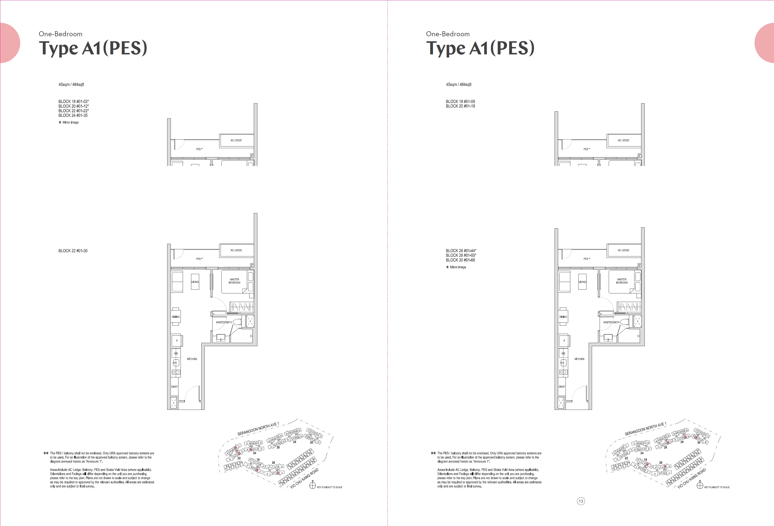 Affinity At Serangoon 1 Bedroom Floor Plan 1