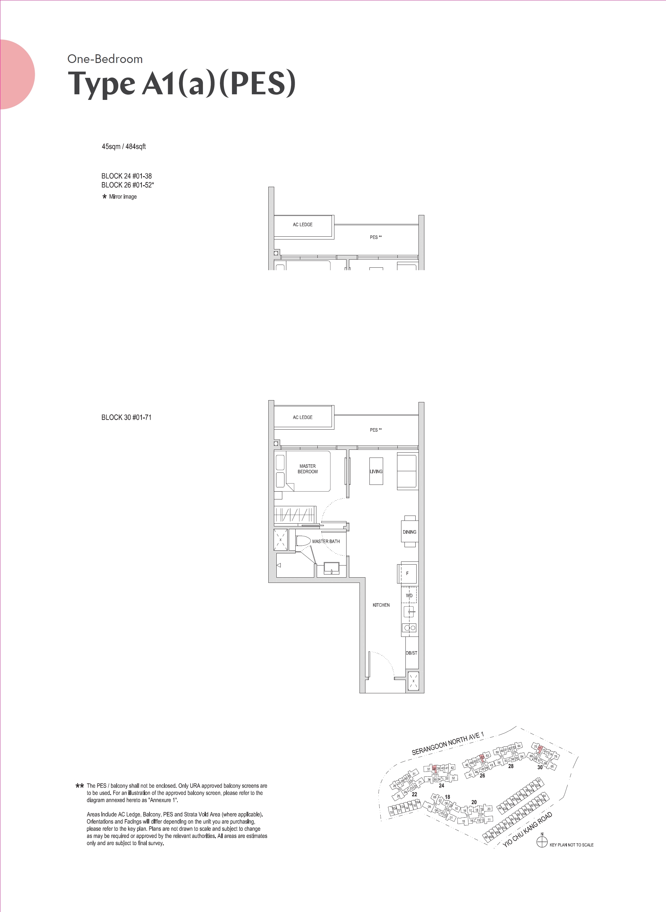 Affinity At Serangoon 1 Bedroom Floor Plan 2