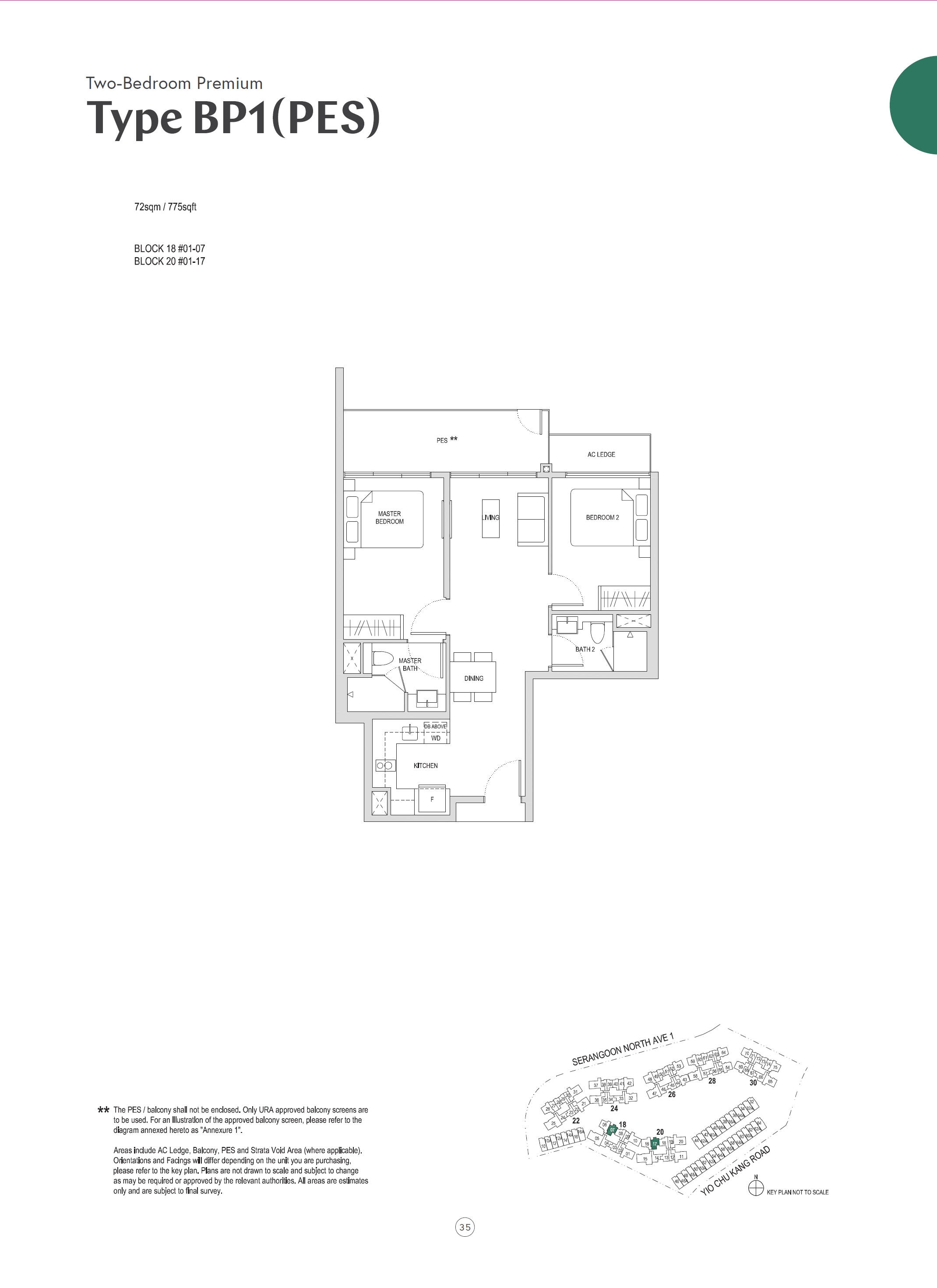 Affinity At Serangoon 1 Bedroom Floor Plan 9