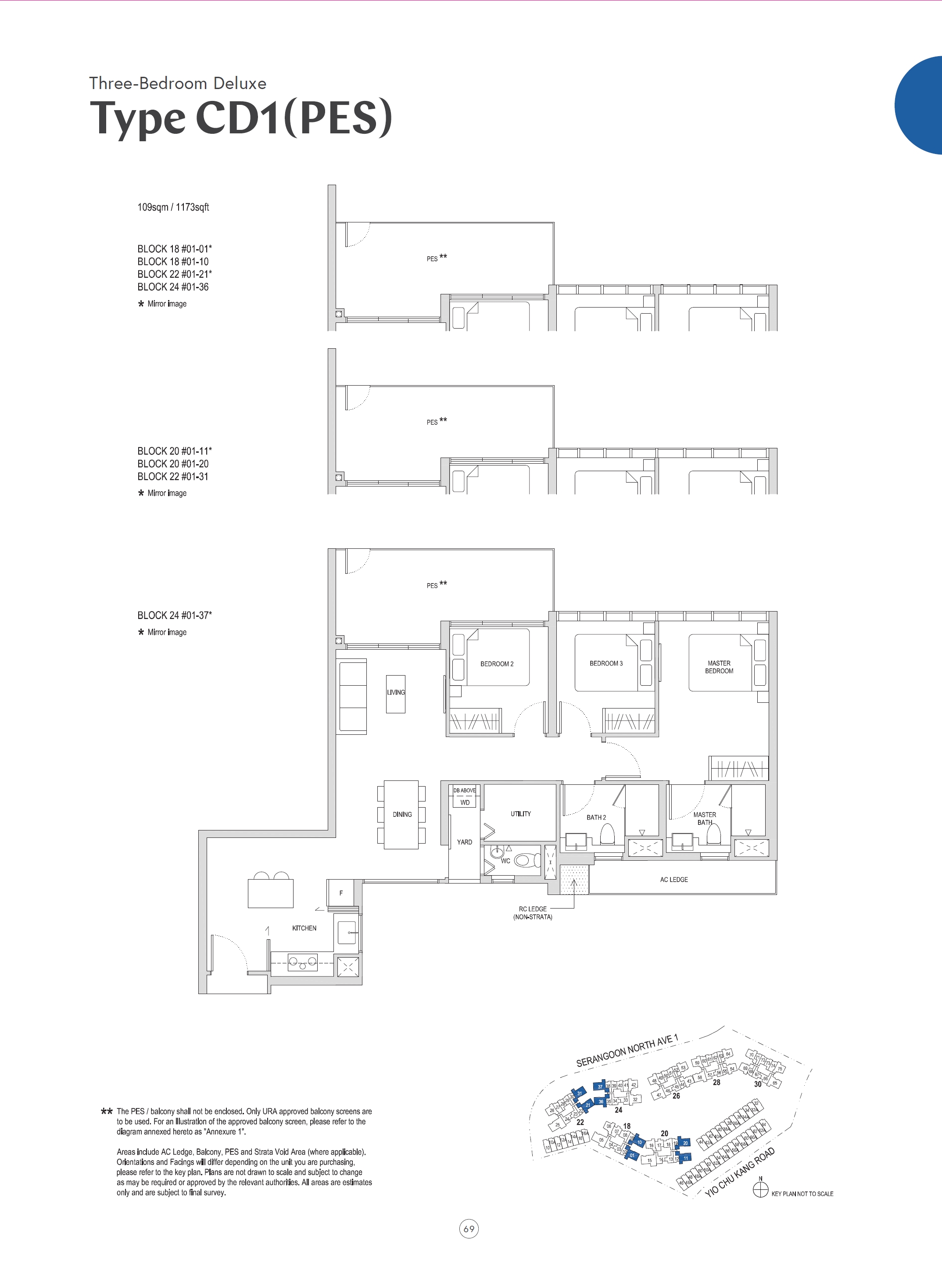 Affinity At Serangoon 1 Bedroom Floor Plan 22