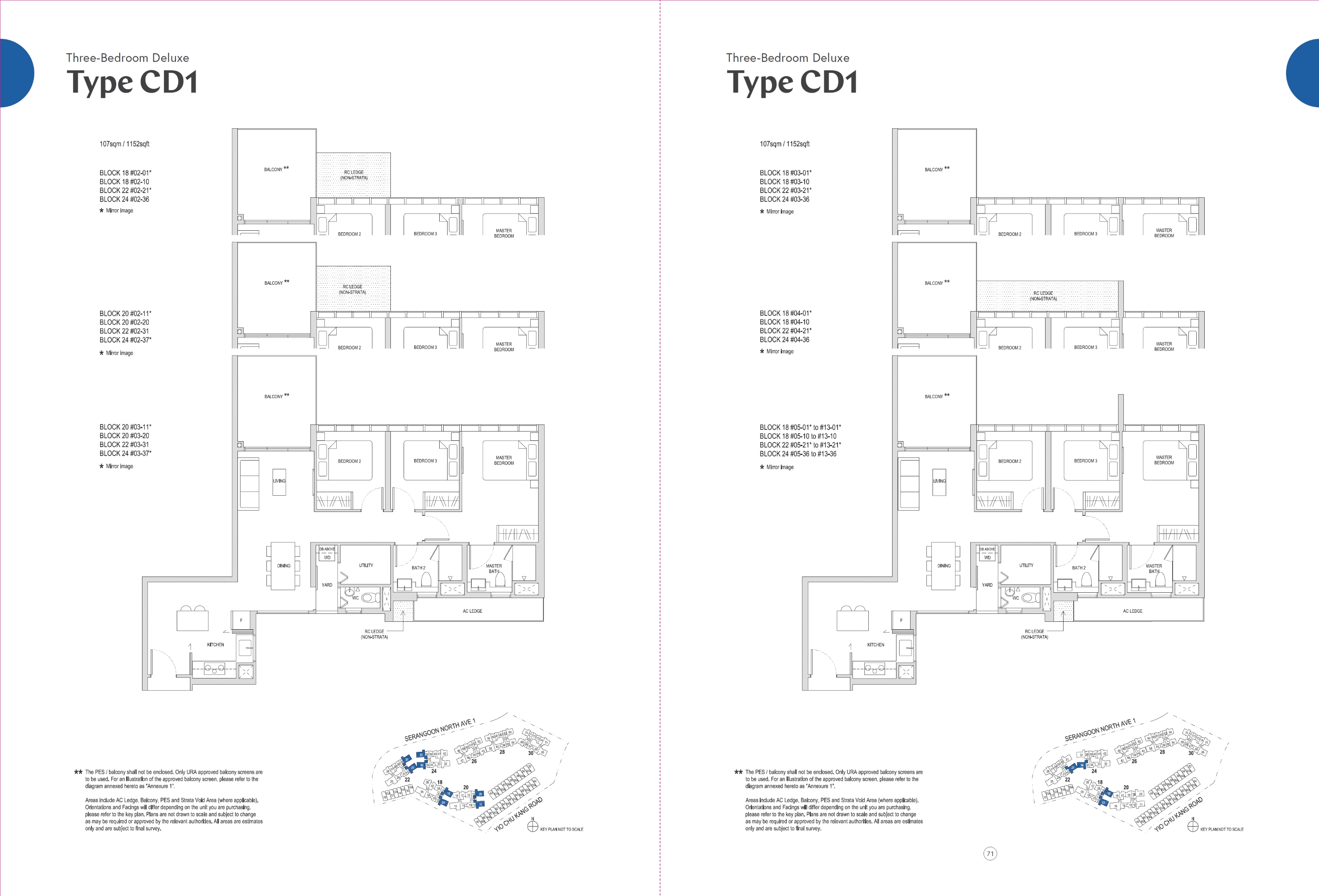 Affinity At Serangoon 1 Bedroom Floor Plan 26