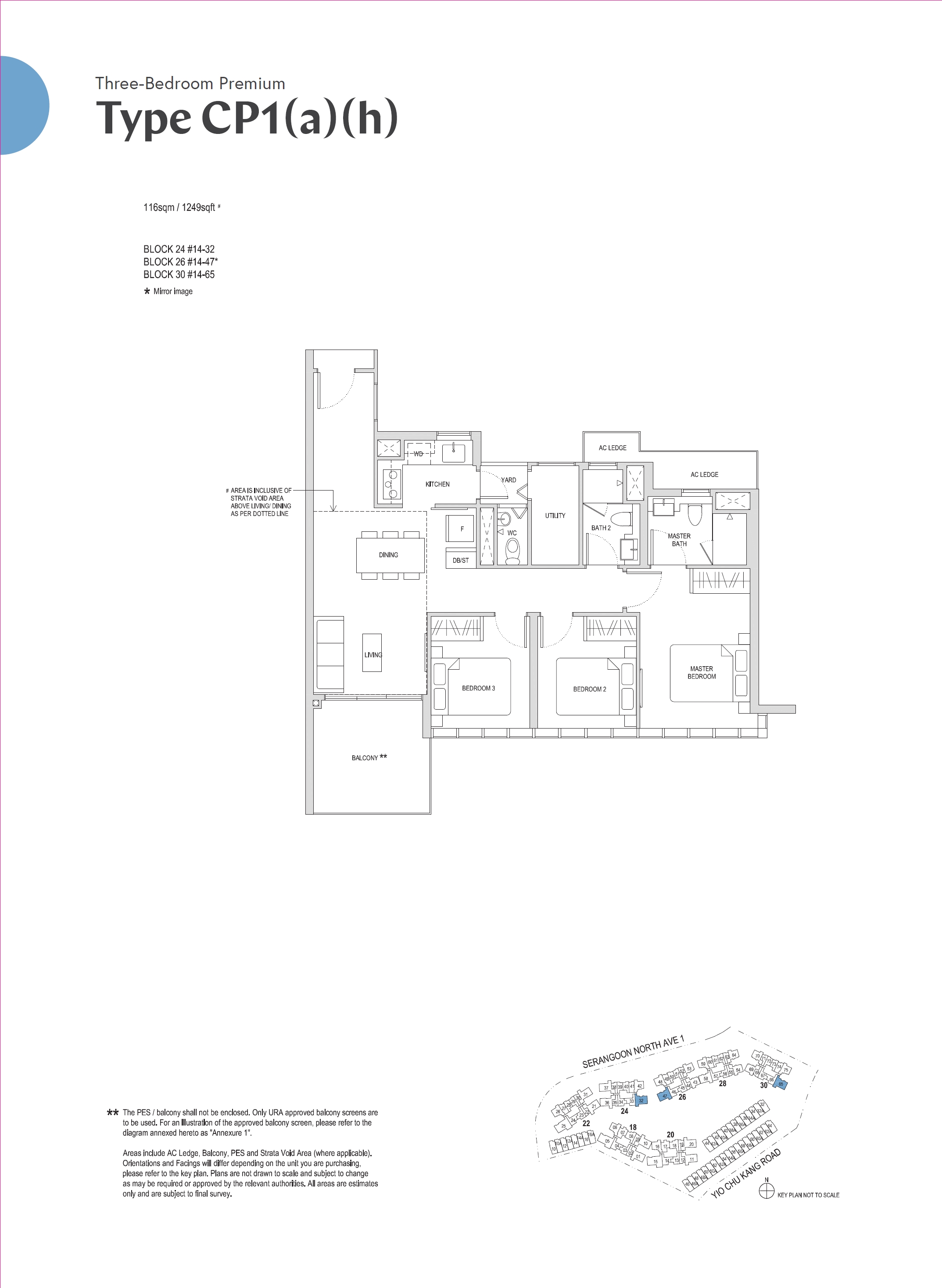 Affinity At Serangoon 1 Bedroom Floor Plan 28