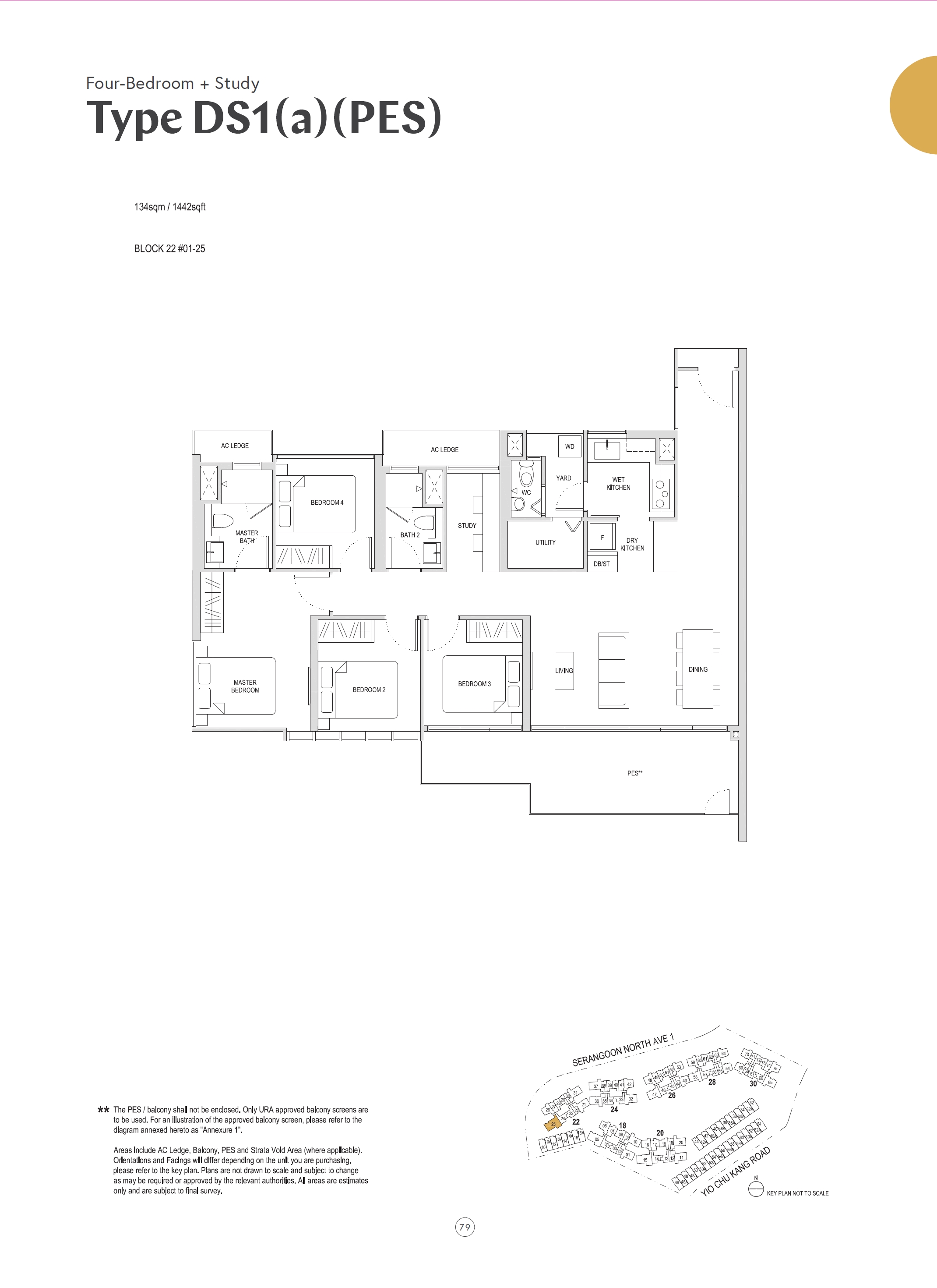 Affinity At Serangoon 1 Bedroom Floor Plan 33