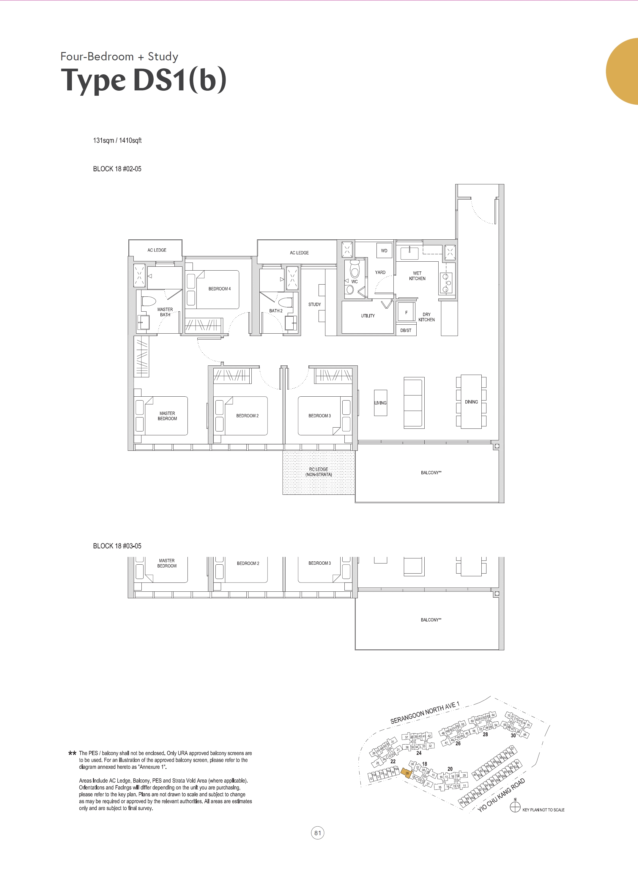 Affinity At Serangoon 1 Bedroom Floor Plan 35