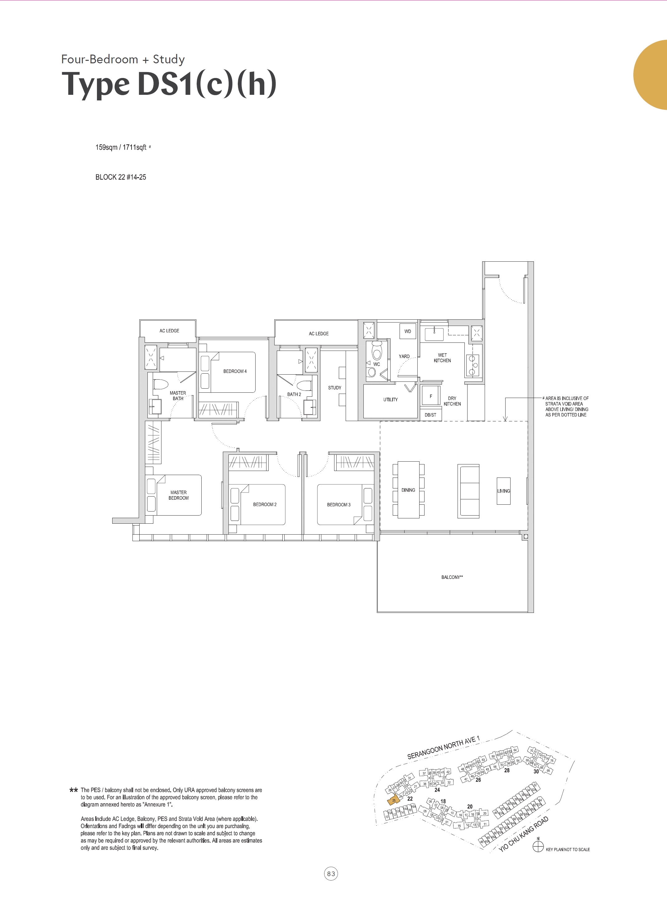 Affinity At Serangoon 1 Bedroom Floor Plan 36