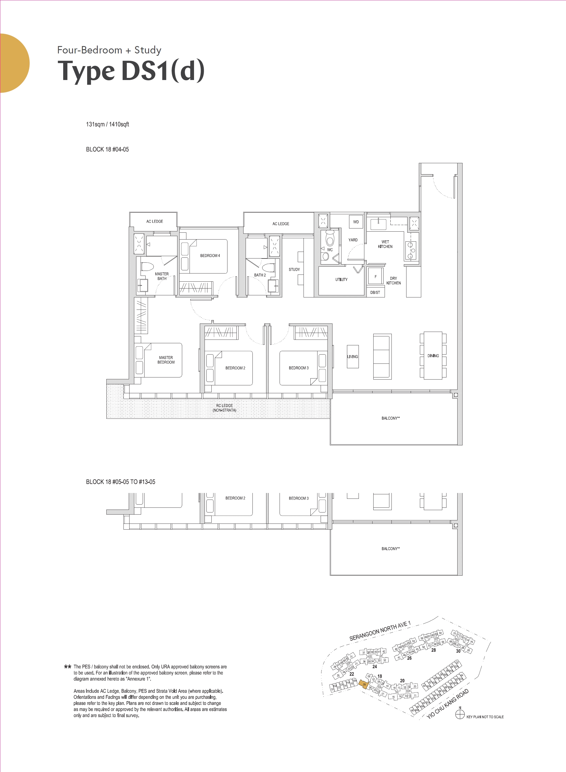 Affinity At Serangoon 1 Bedroom Floor Plan 39