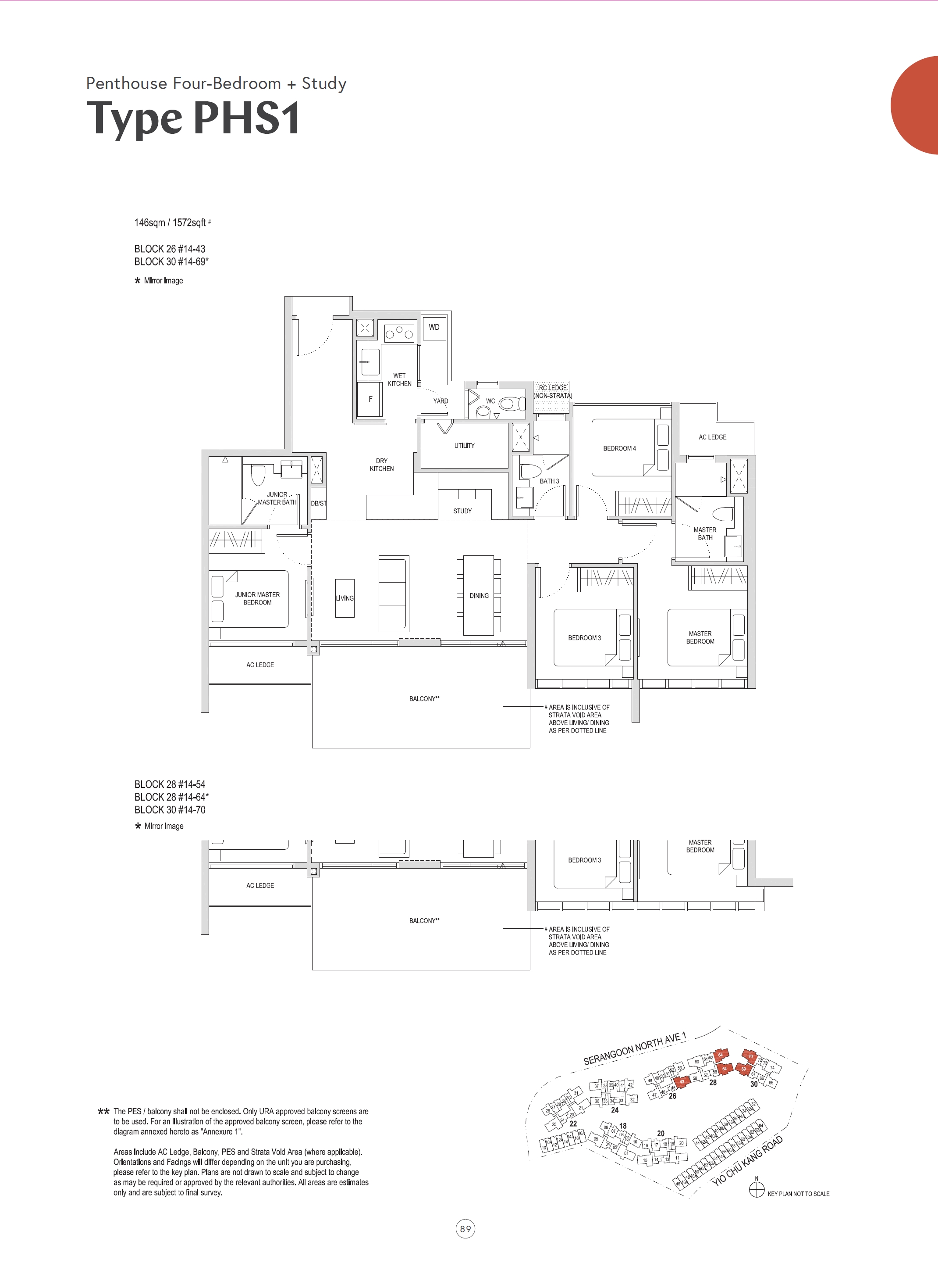 Affinity At Serangoon 1 Bedroom Floor Plan 43
